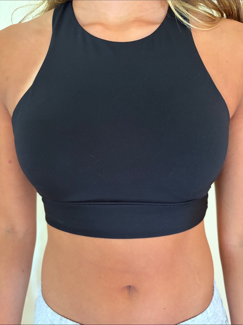 Athleta High-Neck Black Sports Bra
